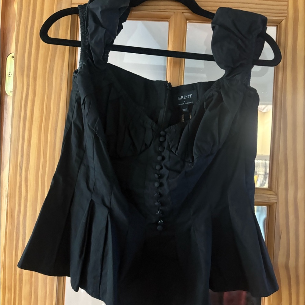 Bardot Black Buttoned Women's Blouse
